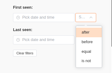 Filter date options